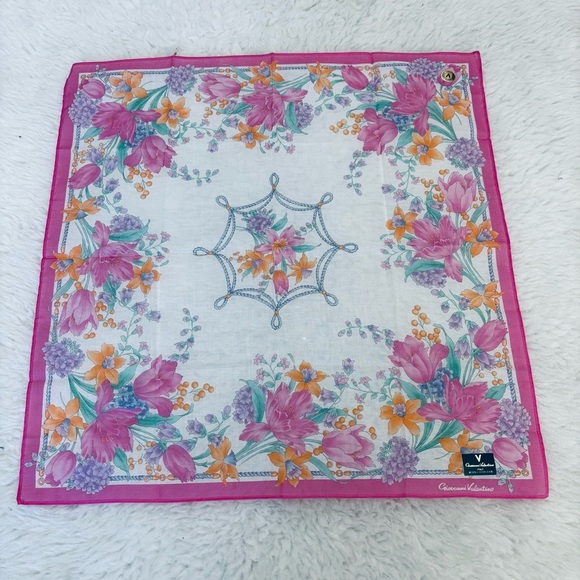 Giovanni Valentino Cotton Multicolor Handkerchief/Bandanna/Scarf 18” - Picture 7 of 9